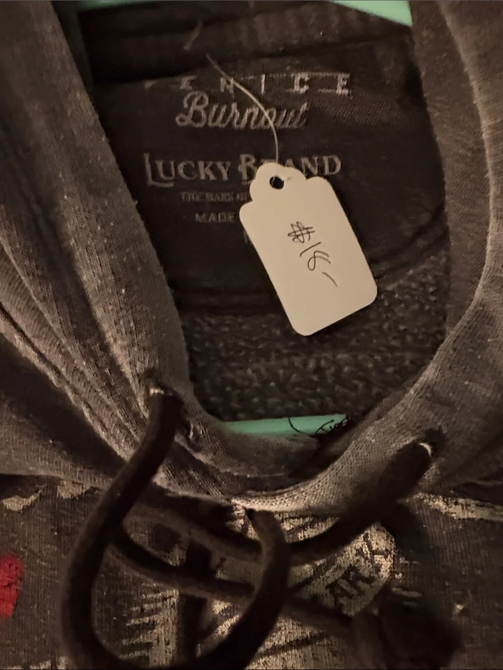 Lucky Brand Gray Graphic Pullover Hoodie - Picture 4 of 6